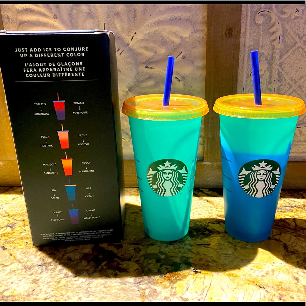 Starbucks Single Teal Color Changing Tumbler